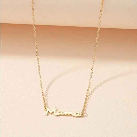 Gold 4/$25 Mama Pendant Chain Necklace - Picture 1 of 2